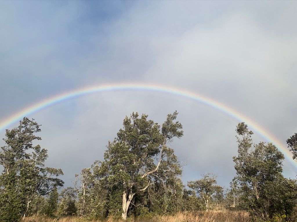 Rainbow in Volcano.